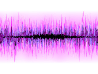 Image showing Sound waves oscillating on white background. EPS 8