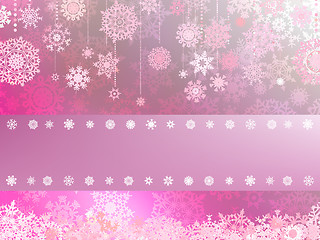 Image showing Christmas background with snowflakes. EPS 8