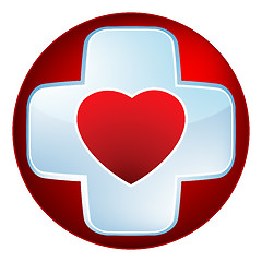 Image showing Heart medical cross. EPS 8