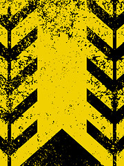 Image showing A grungy and worn hazard stripes texture. EPS 8