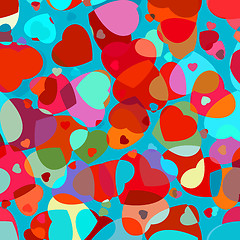 Image showing Beautiful colorful heart shape background. EPS 8