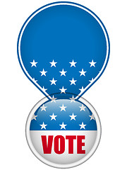 Image showing United States Election Vote Button.