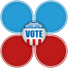 Image showing United States Election Vote Button.