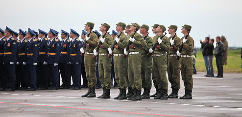 Image showing squad soldiers at the parade