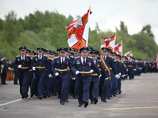 Image showing squad  officer at the parade