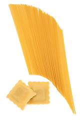 Image showing Ravioli and Spaghetti Pasta