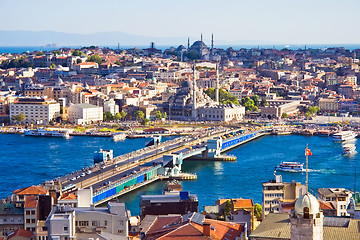 Image showing Bridge over Golden Horn in Istanbul