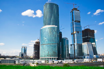 Image showing skyscrapers construction