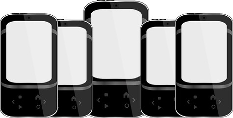 Image showing vector smart phone set