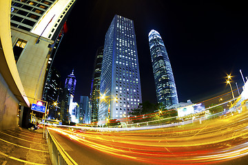 Image showing Traffic through downtown in Hong Kong