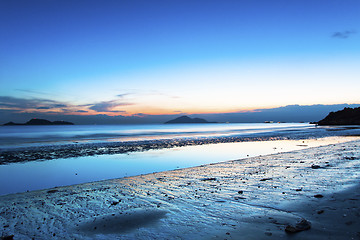 Image showing Sunset along the coast, Hong Kong.