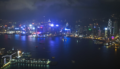 Image showing Hong Kong skyline at night