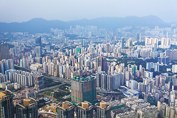 Image showing Urban downtown scene in Hong Kong