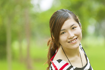 Image showing Asian girl with happy smile