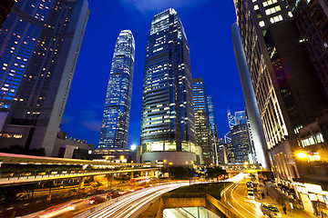 Image showing City traffic at night