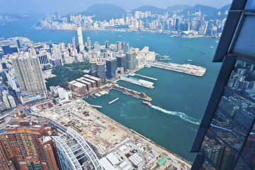 Image showing Hong Kong downtown at day