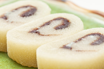 Image showing Chinese banana roll dessert