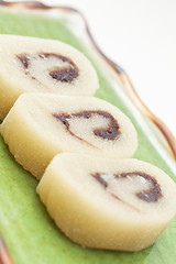 Image showing Banana roll on dishes