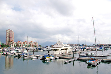 Image showing Yacht boats in Gold Coast, Hong Kong.