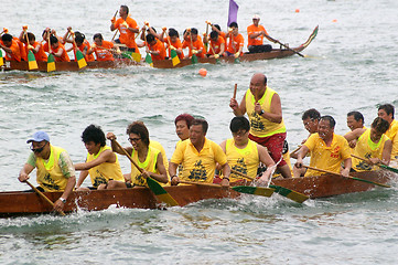 Image showing Dragon boat race in Hong Kong