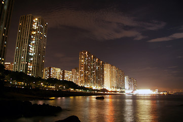Image showing Hong Kong downtown along the coast