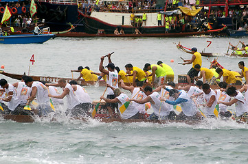 Image showing Dragon boat race in Tung Ng Festival, Hong Kong