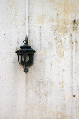 Image showing White lamp on the wall