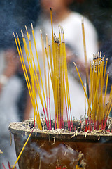 Image showing Incenses in a temple