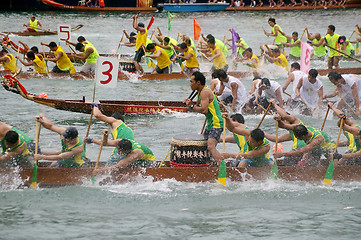 Image showing Dragon boat race in Tung Ng Festival, Hong Kong