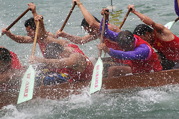 Image showing Dragon boat race in Hong Kong