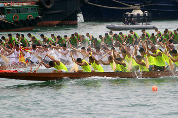 Image showing Dragon boat race in Tung Ng Festival, Hong Kong