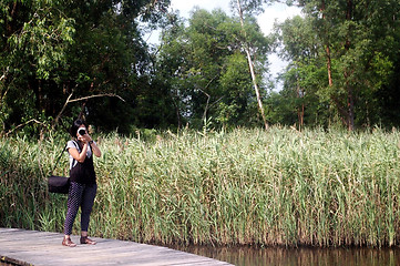 Image showing Female photographer