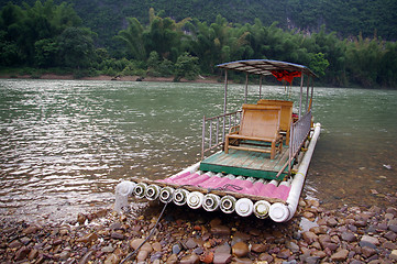 Image showing Bamboo boat