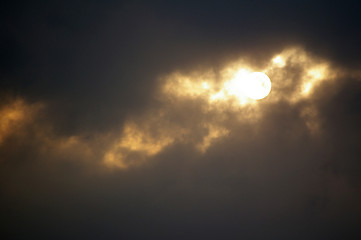 Image showing Sun in the clouds