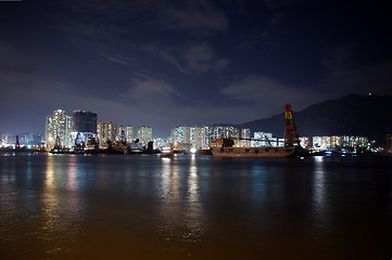 Image showing Hong Kong downtown along the coast
