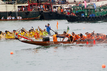 Image showing Dragon boat race in Hong Kong