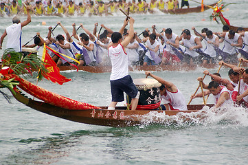 Image showing Dragon boat race in Hong Kong