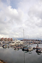 Image showing Yacht pier in Hong Kong