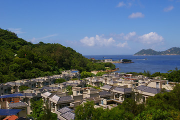 Image showing Cheung Chau sea view from hilltop, Hong Kong