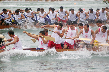 Image showing Dragon boat race in Hong Kong