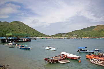 Image showing Fishing boats in Lamma Island, Hong Kong.