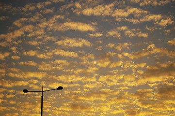 Image showing Colorful clouds at sunset