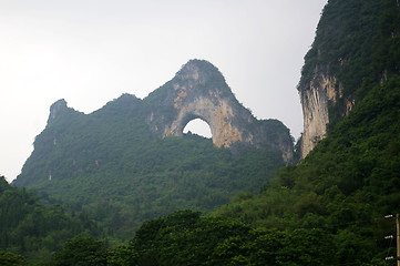 Image showing Guilin Yueliangshan (Moon hill) in China