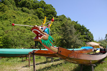 Image showing Dragon boat head