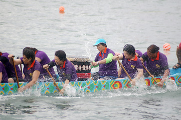 Image showing Dragon boat race in Hong Kong