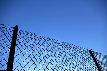 Image showing From the net to blue sky, details of the net.