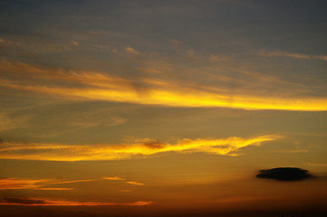 Image showing Sunset clouds