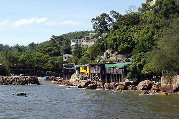 Image showing Wooden house in Lamma Island, Hong Kong.