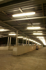 Image showing Footbridge at night