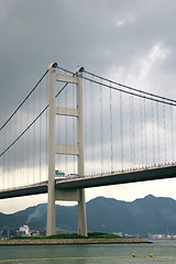 Image showing Tsing Ma Bridge in Hong Kong